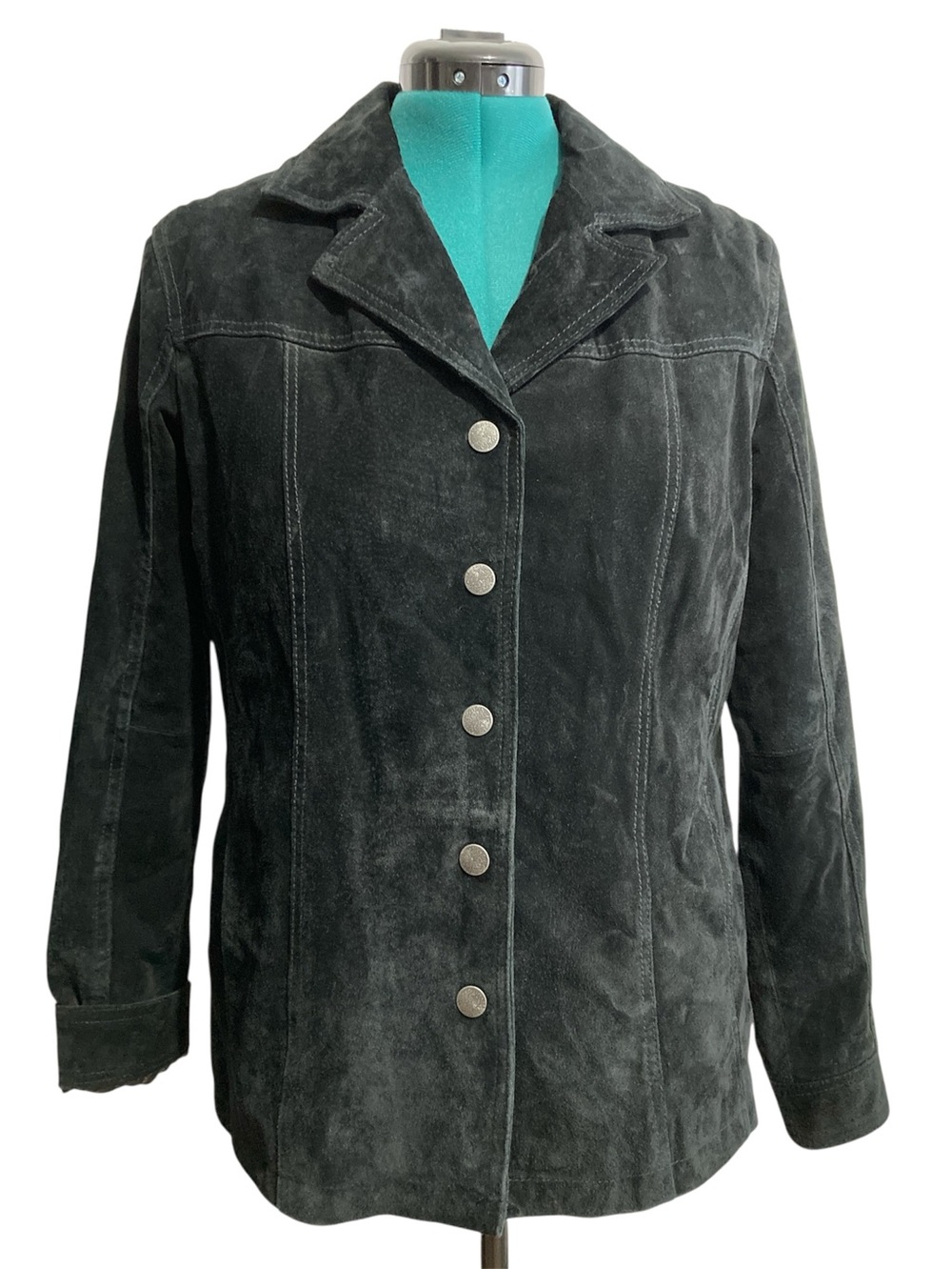 Vintage Jaclyn Smith Black 100% Suede Jacket